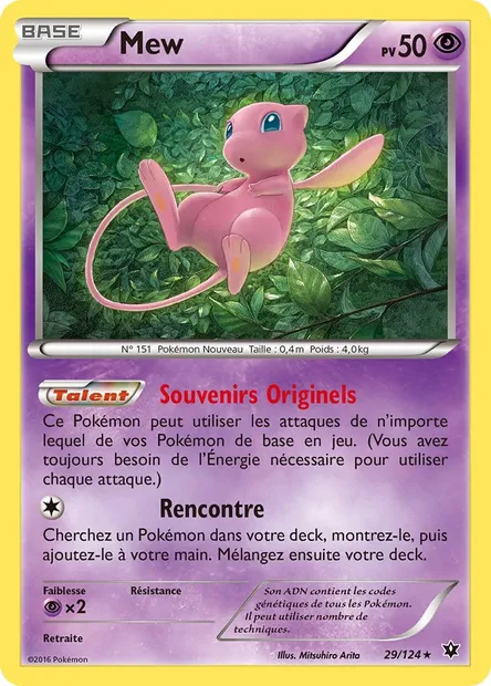 Mew, carte Pokémon FCO 29 — extension Impact des Destins