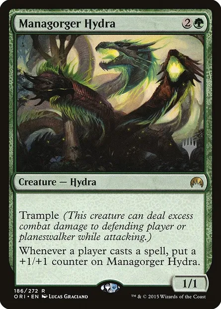Hydre avaleuse de mana, carte Magic PORI 186p — extension Magic Origins Promos