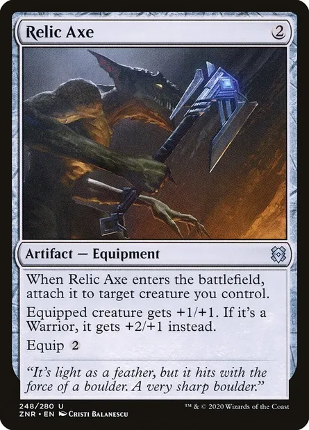 Relic Axe, Magic card ZNR 248 — Zendikar Rising set