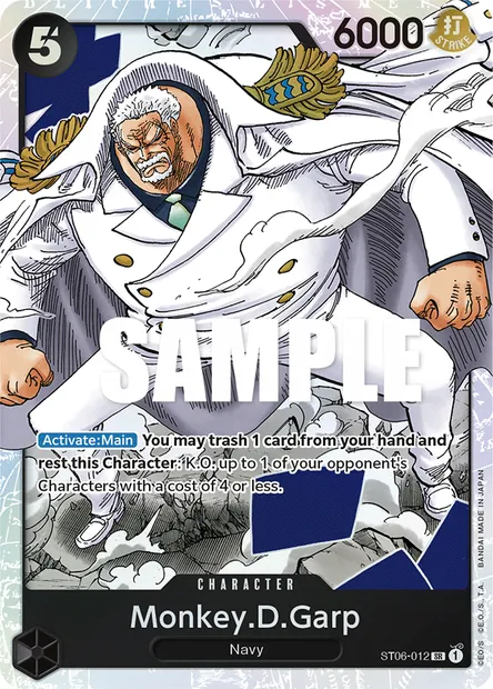 Monkey.D.Garp, One Piece card ST06-012 — Absolute Justice set