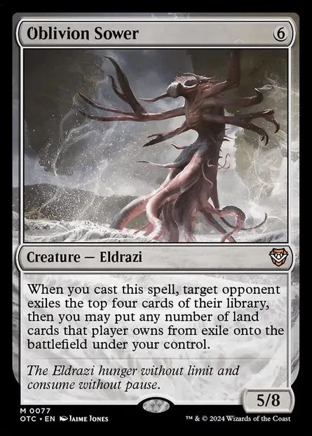 Oblivion Sower, Magic card OTC 77 — Outlaws of Thunder Junction Commander set