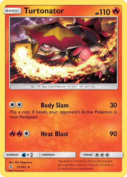 Turtonator, Pokémon card GRI 17 — Guardians Rising set