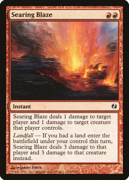 Searing Blaze, Magic card DDI 67 — Duel Decks: Venser vs. Koth set