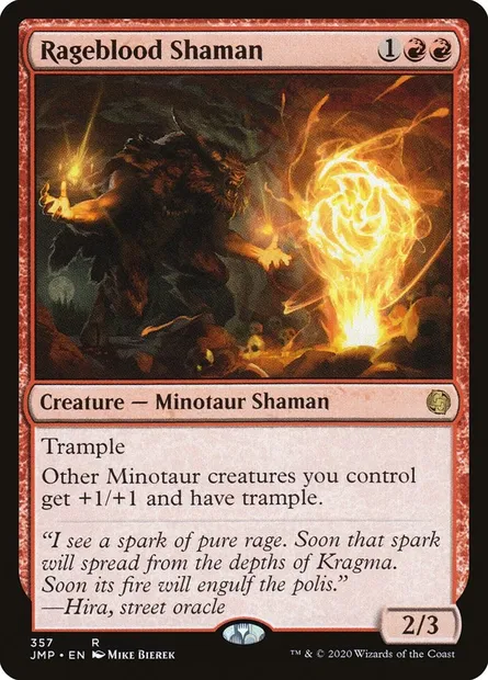 Shamane ragesang, carte Magic JMP 357 — extension Jumpstart
