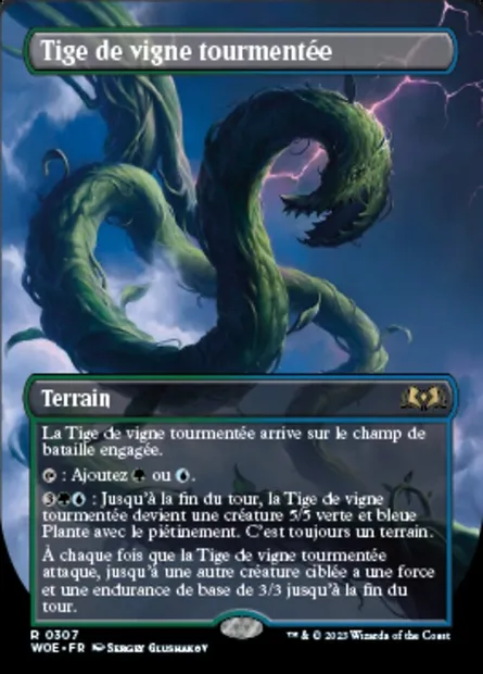 Tige de vigne tourmentée, carte Magic WOE 307 — extension Wilds of Eldraine