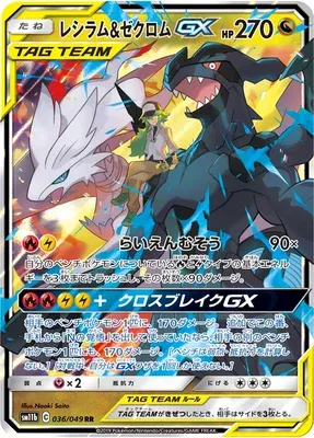 Reshiram & Zekrom-GX, carte Pokémon SM11b 036 — extension Dream League