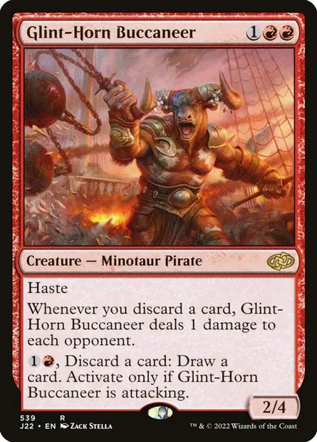 Glint-Horn Buccaneer, Magic card J22 539 — Jumpstart 2022 set