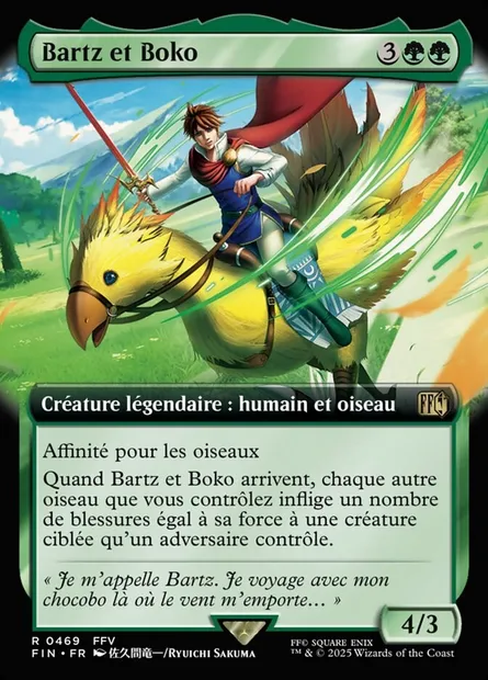 Bartz et Boko, carte Magic FIN 469 — extension Final Fantasy