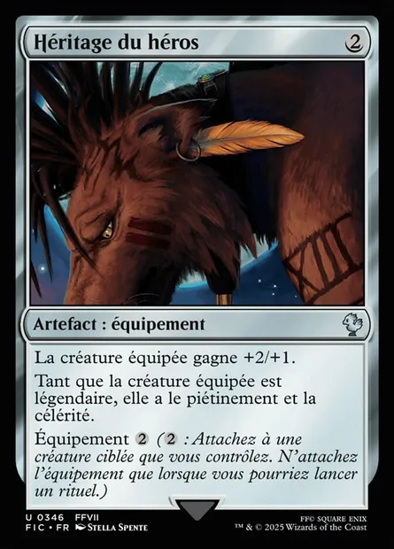 Héritage du héros, carte Magic FIC 346 — extension Final Fantasy Commander