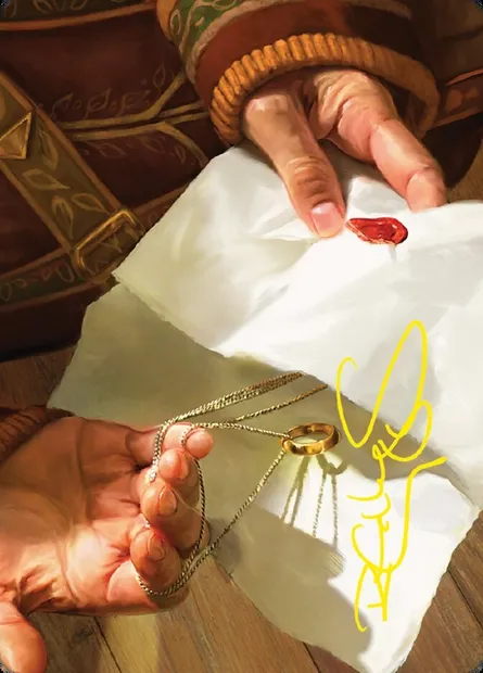 Bilbo's Ring // Bilbo's Ring, Magic card ALTR 37 — Tales of Middle-earth Art Series set