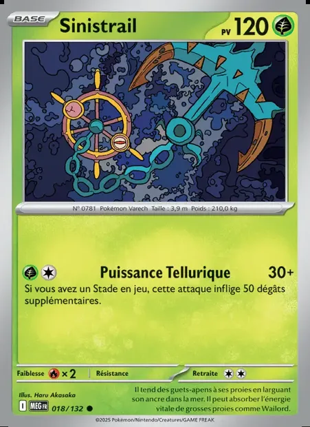 Sinistrail, carte Pokémon MEG 018 — extension Méga-Évolution