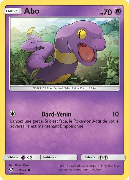 Abo, carte Pokémon SLG 36 — extension Légendes Brillantes