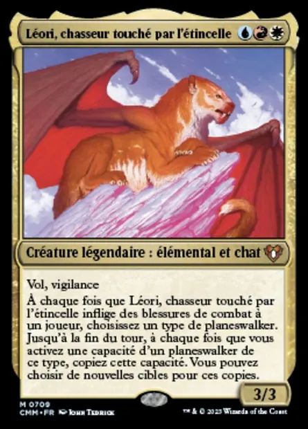 Léori, chasseur touché par l'étincelle, carte Magic CMM 709 — extension Commander Masters