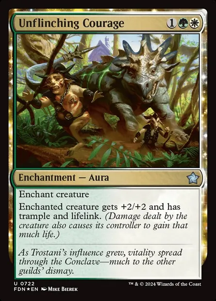 Unflinching Courage, Magic card FDN 722 — Foundations set