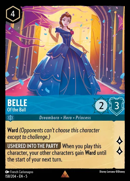 Belle - Of the Ball, Disney Lorcana card CH5-158 — Shimmering Skies set
