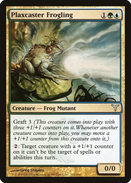 Plaxcaster Frogling, Magic card DIS 123 — Dissension set