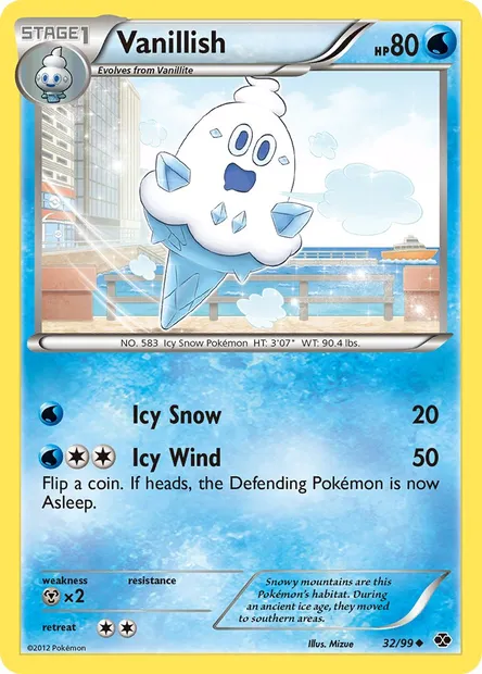 Vanillish, Pokémon card NXD 32 — Next Destinies set