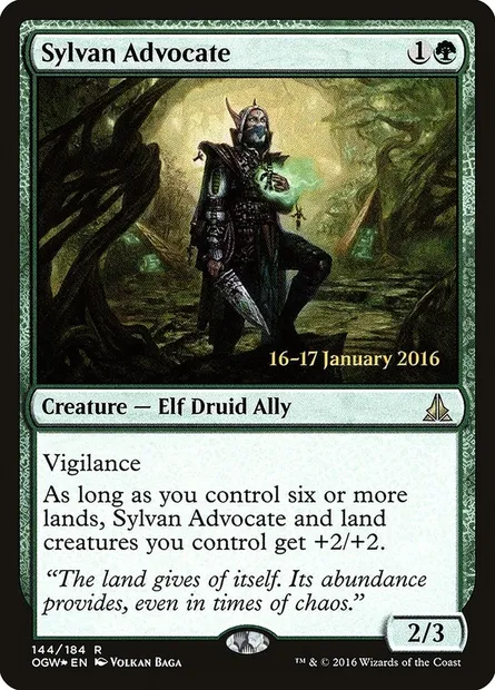 Sylvan Advocate, Magic card POGW 144s — Oath of the Gatewatch Promos set