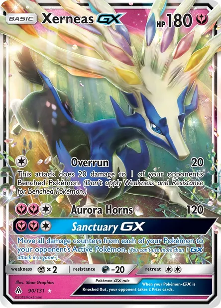 Xerneas GX, Pokémon card FLI 90 — Forbidden Light set