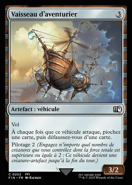 Vaisseau d'aventurier, carte Magic FIN 252 — extension Final Fantasy
