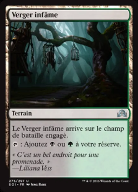 Verger infâme, carte Magic SOI 275 — extension Ténèbres sur Innistrad