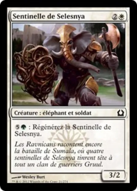 Sentinelle de Selesnya, carte Magic RTR 21 — extension Retour à Ravnica