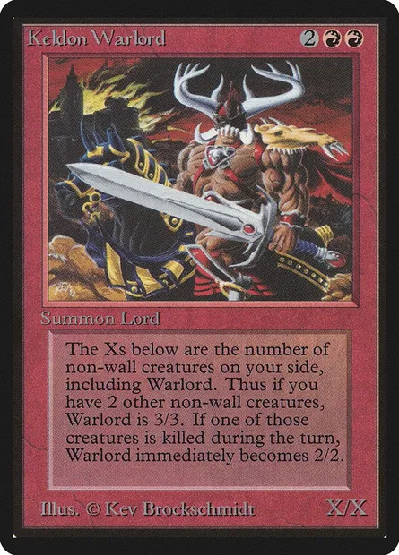 Keldon Warlord, Magic card LEB 161 — Limited Edition Beta set
