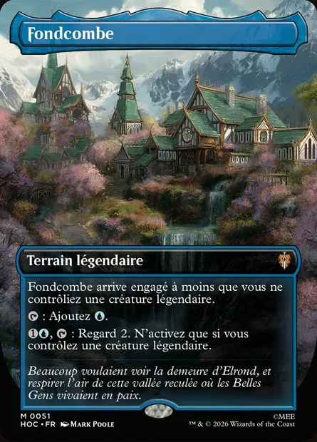 Fondcombe, carte Magic HOC 51 — extension The Hobbit Eternal