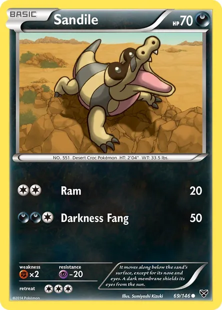 Sandile, Pokémon card XY 69 — XY set