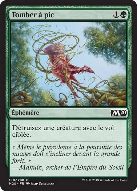 Tomber à pic, carte Magic M20 188 — extension Core Set 2020