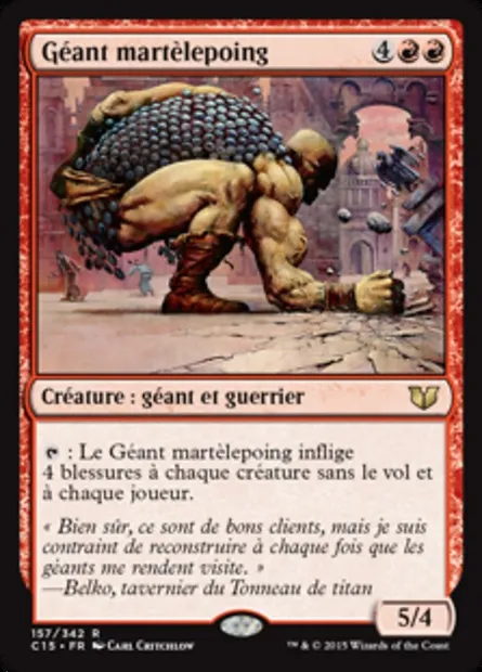 Géant martèlepoing, carte Magic C15 157 — extension Commander 2015