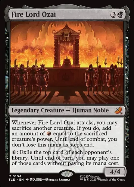 Fire Lord Ozai, Magic card TLE 104 — Avatar: The Last Airbender Eternal set