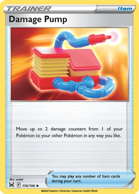 Damage Pump, Pokémon card LOR 156 — Lost Origin set
