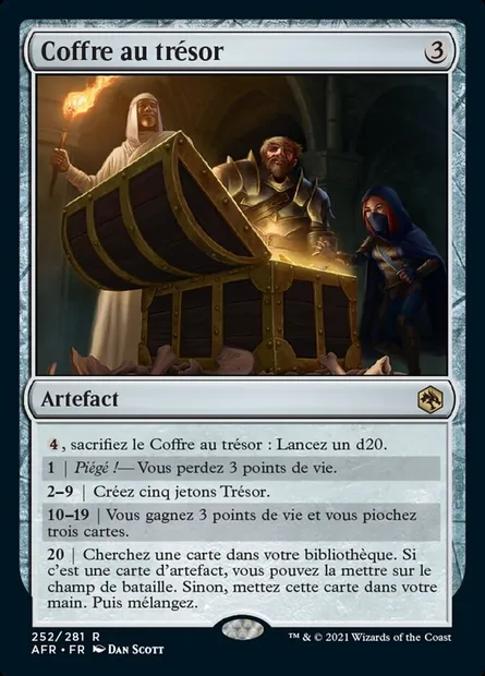 Coffre au trésor, carte Magic AFR 252 — extension Forgotten Realms: Aventures dans les Royaumes Oubliés
