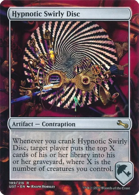 Hypnotic Swirly Disc, Magic card UST 189 — Unstable set