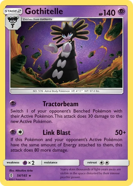Gothitelle, Pokémon card GRI 54 — Guardians Rising set