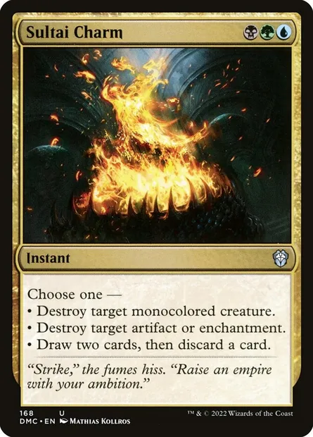 Sultai Charm, Magic card DMC 168 — Dominaria United Commander set