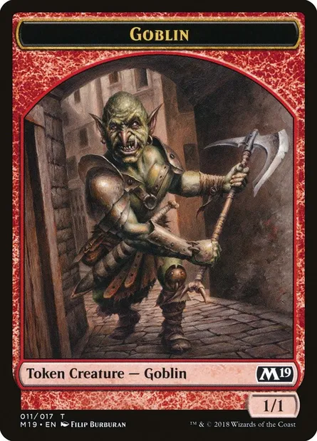 Goblin, carte Magic TM19 11 — extension Core Set 2019 Tokens