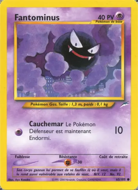 Fantominus, carte Pokémon NDE 65 — extension Neo Destiny