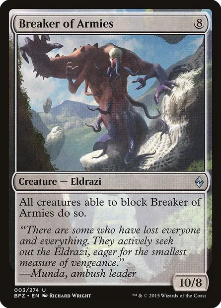 Breaker of Armies, Magic card BFZ 3 — Battle for Zendikar set