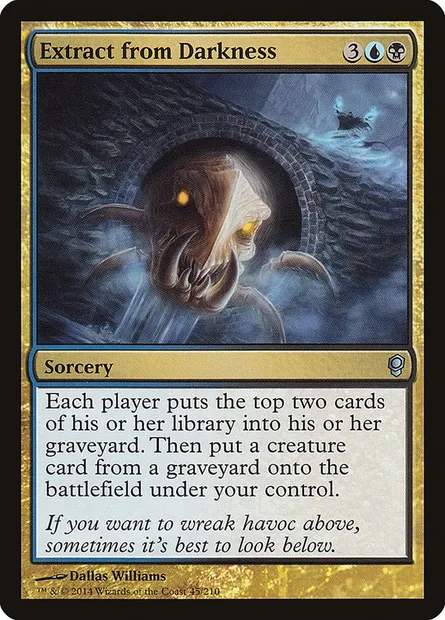 Extract from Darkness, Magic card CNS 45 — Conspiracy set