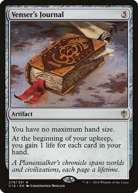 Venser's Journal, Magic card C16 279 — Commander 2016 set