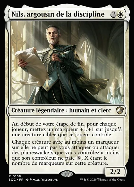 Nils, argousin de la discipline, carte Magic SOC 158 — extension Secrets of Strixhaven Commander