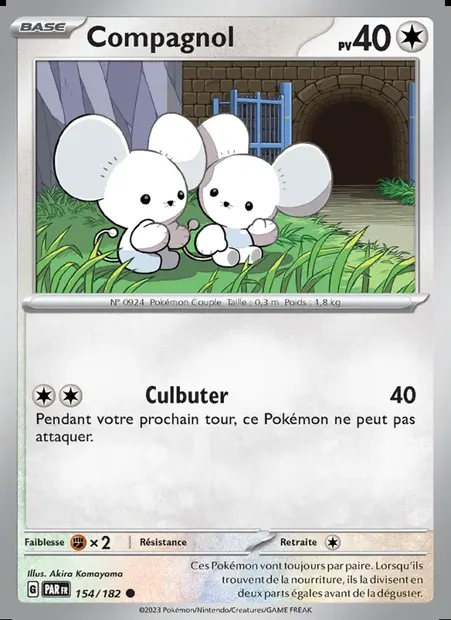 Compagnol, carte Pokémon PAR 154 — extension Faille Paradoxe