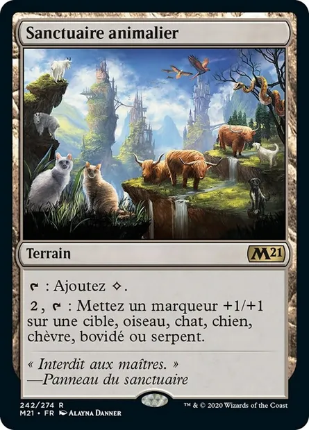 Sanctuaire animalier, carte Magic M21 242 — extension Core Set 2021