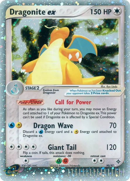 Dragonite ex, Pokémon card DR 90 — Dragon set