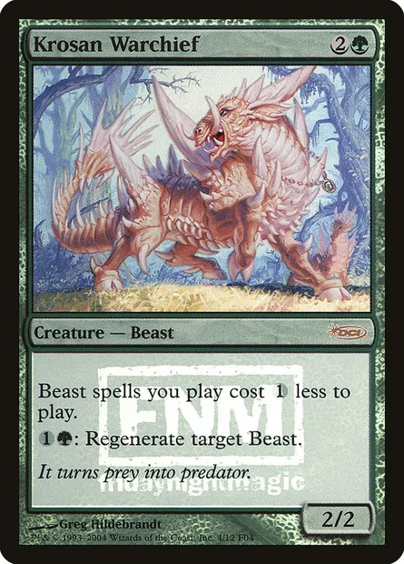 Krosan Warchief, Magic card F04 4 — Friday Night Magic 2004 set