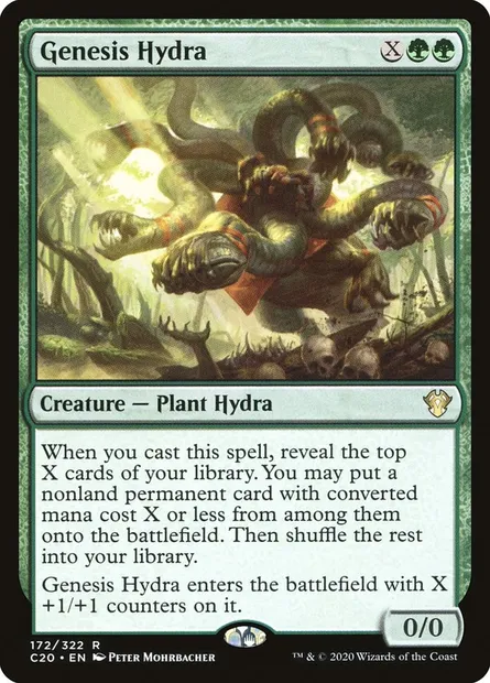 Genesis Hydra, Magic card C20 172 — Commander 2020 set