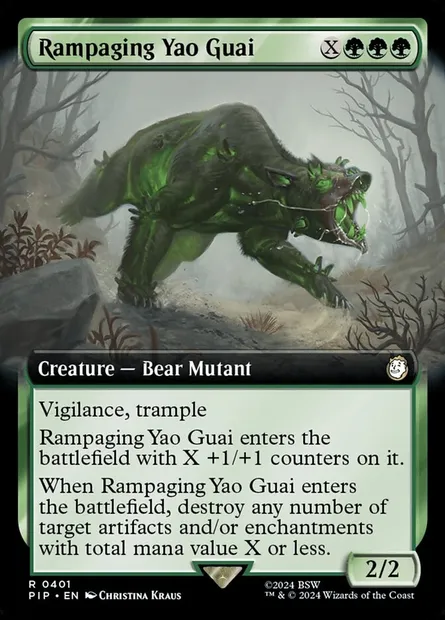 Rampaging Yao Guai, Magic card PIP 401 — Fallout set