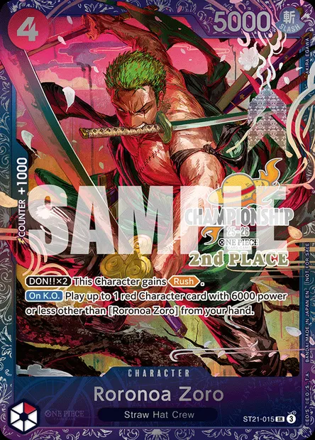 Roronoa Zoro, carte One Piece ST21-015 — extension GEAR 5TH